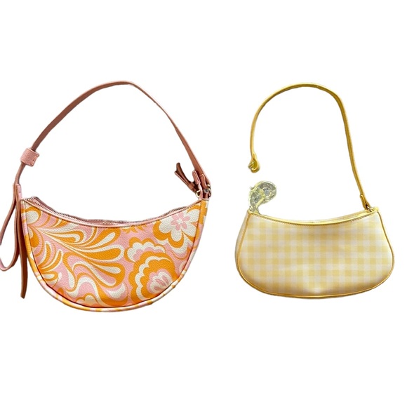 Lot of Purses Bags Yellow & White Clutch Wristlet Floral Flower Child Print - Picture 5 of 10